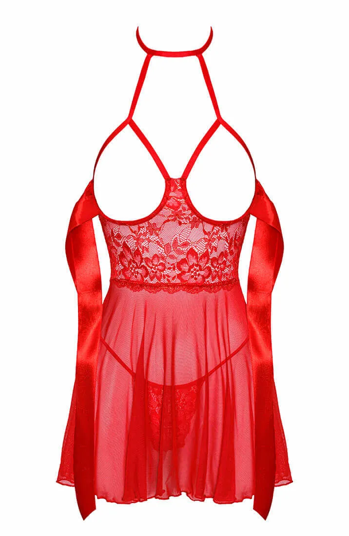 Red bow chemise - Unwrap Me