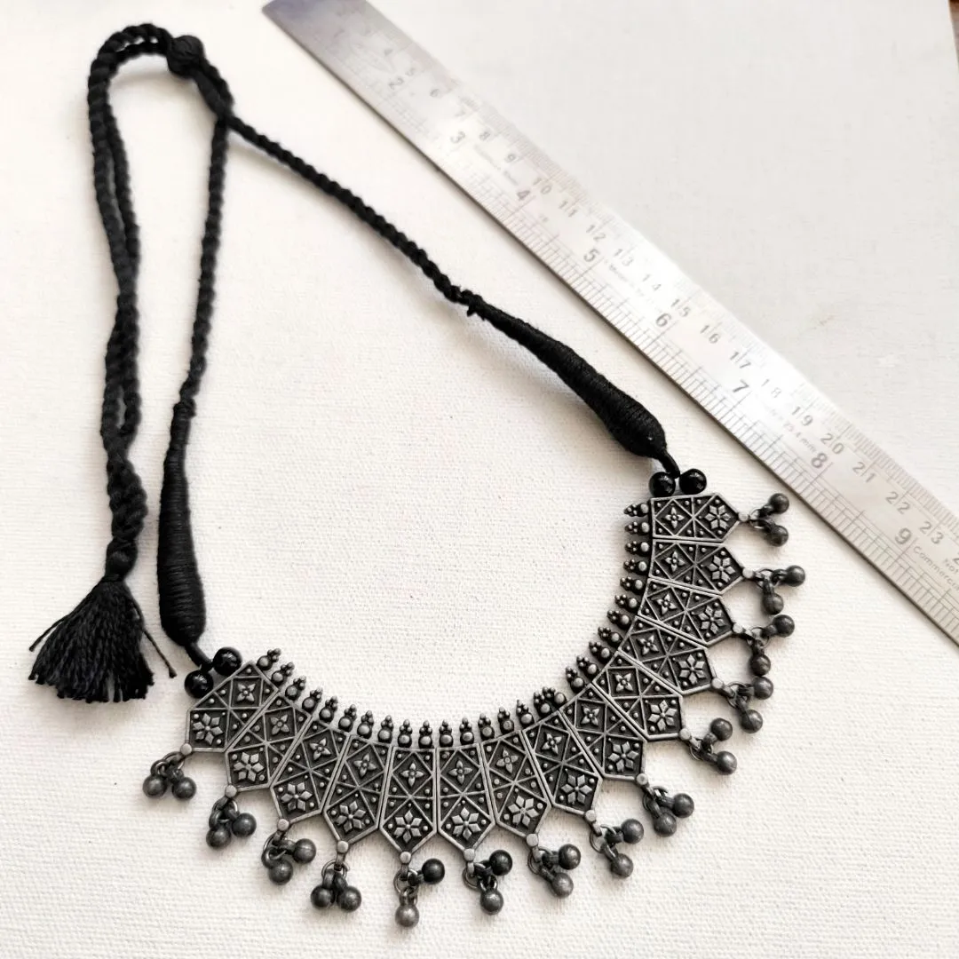 Regal Oxidized Necklace Set