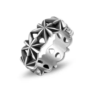 Retro Rice Flower Tail Ring for Men - Trendy Personalized Titanium Steel Index Finger Accessory