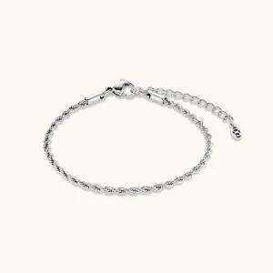 Rope Chain Bracelet in Silver