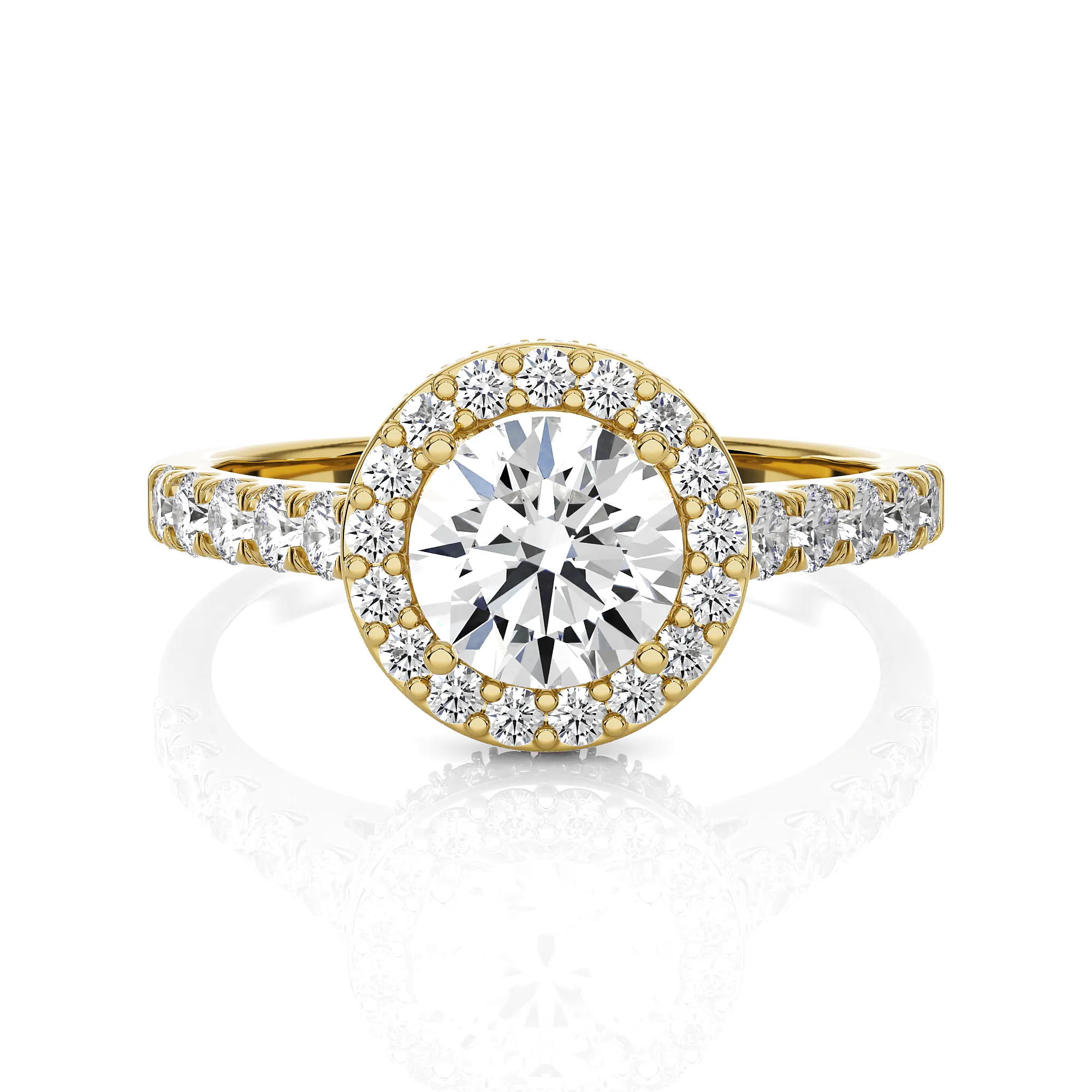 Round Lab Grown Diamond Halo Ring