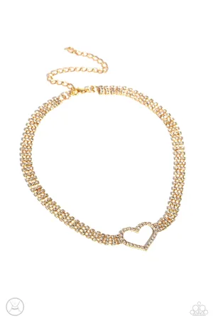 Rows of Romance - Gold Necklace - Paparazzi Accessories