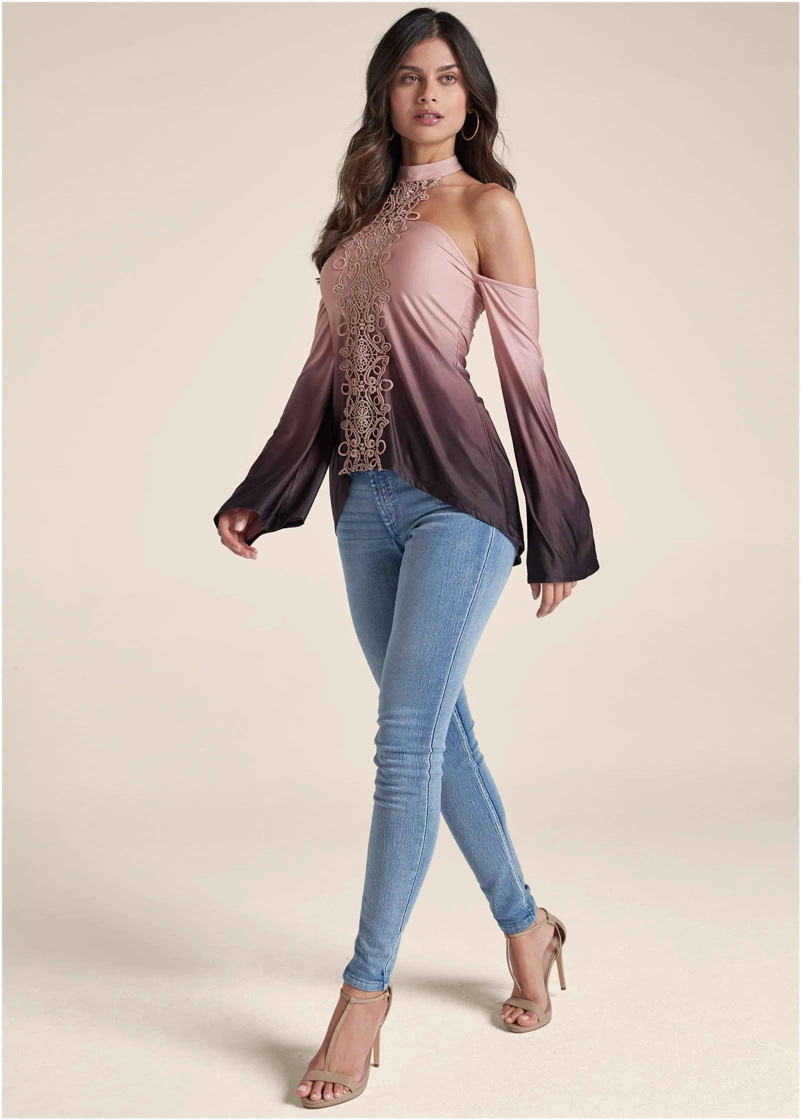 Sand Dune Ombre Top - Blush Multi