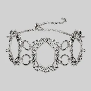 SANSA. Vampesque Gothic Caged Choker - Silver