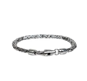 Silver Heavy Byzantine Link Bracelet