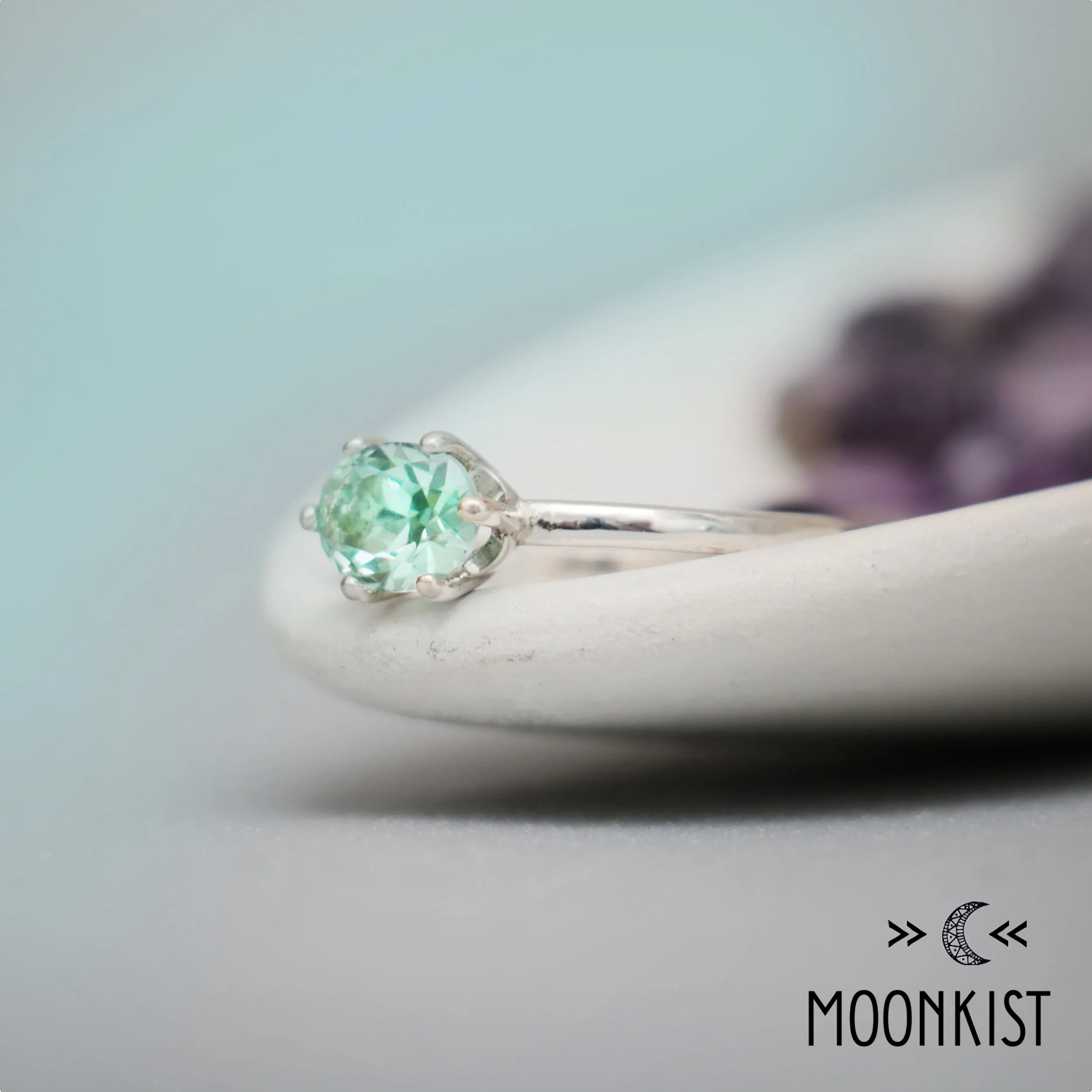 Silver Oval Classic Solitaire Ring | Moonkist Designs