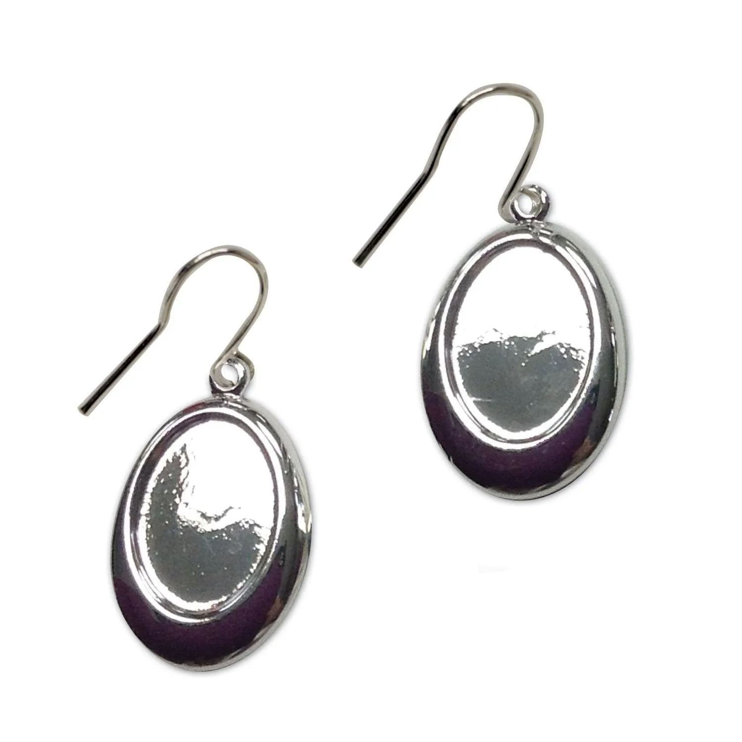 Silver Plated Teardrop Earring Blanks - Jewelry Making Findings