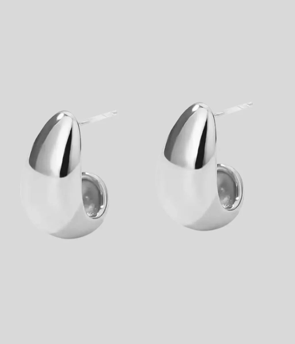 Silver Teardrop Earrings