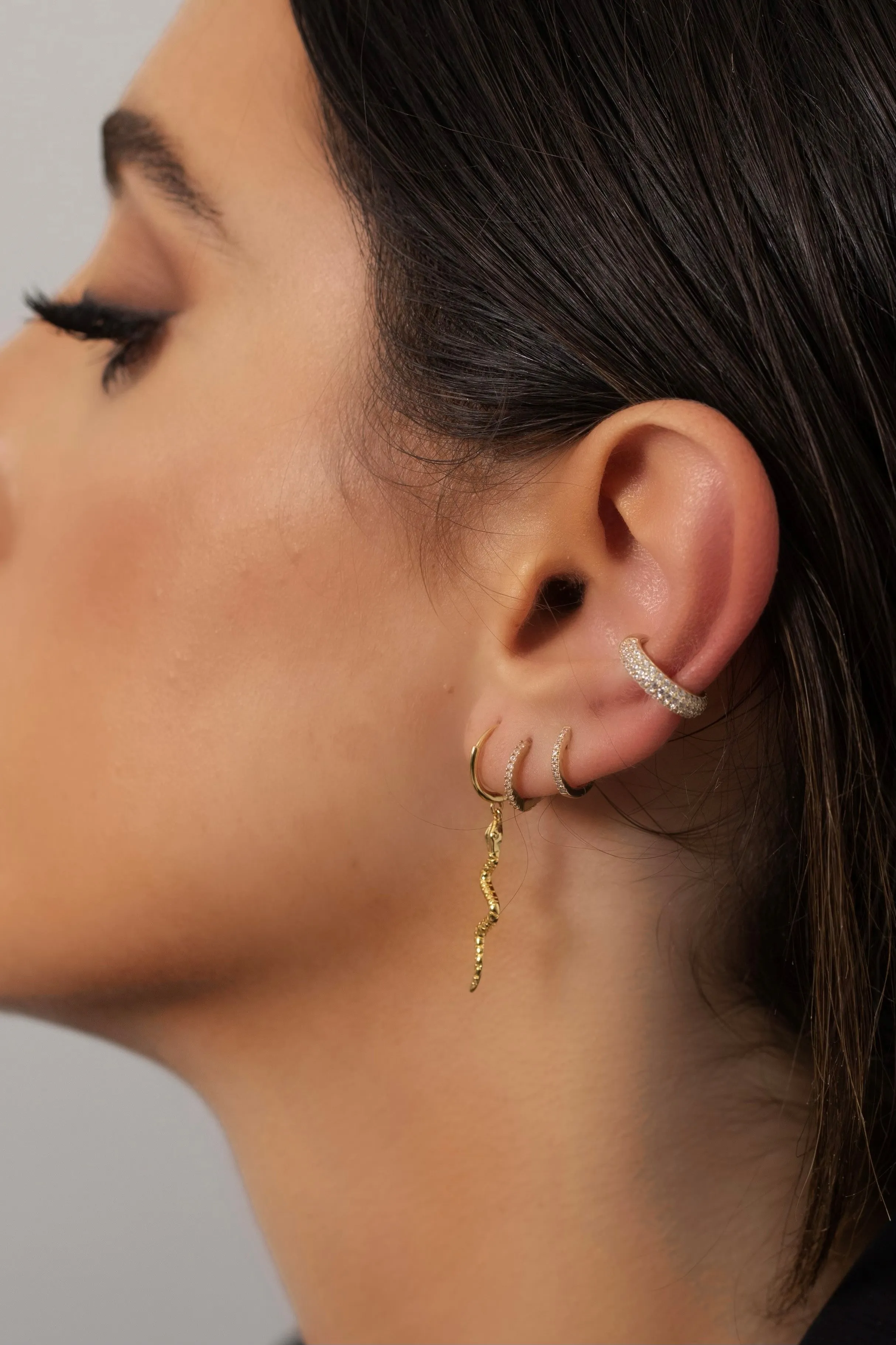 Snake Huggie Hoop Earring