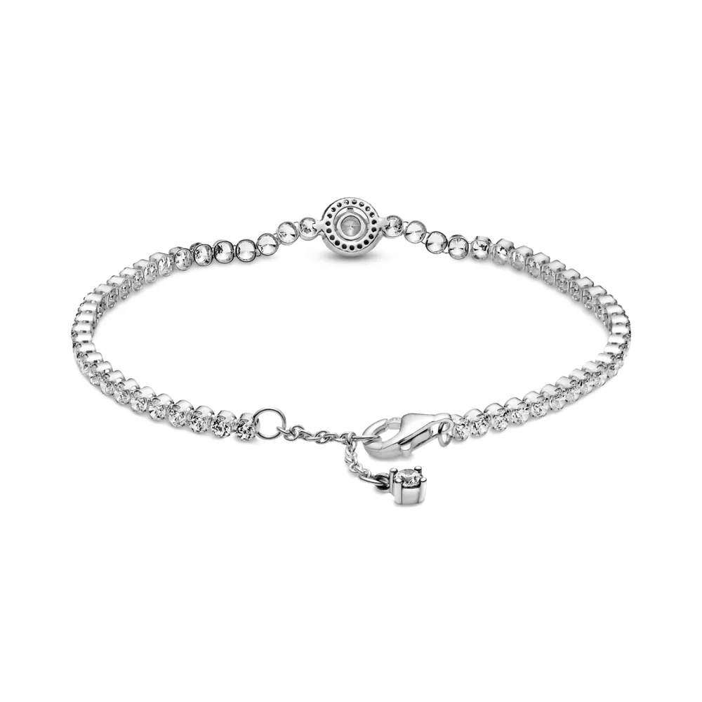 Sparkling Halo Tennis Bracelet