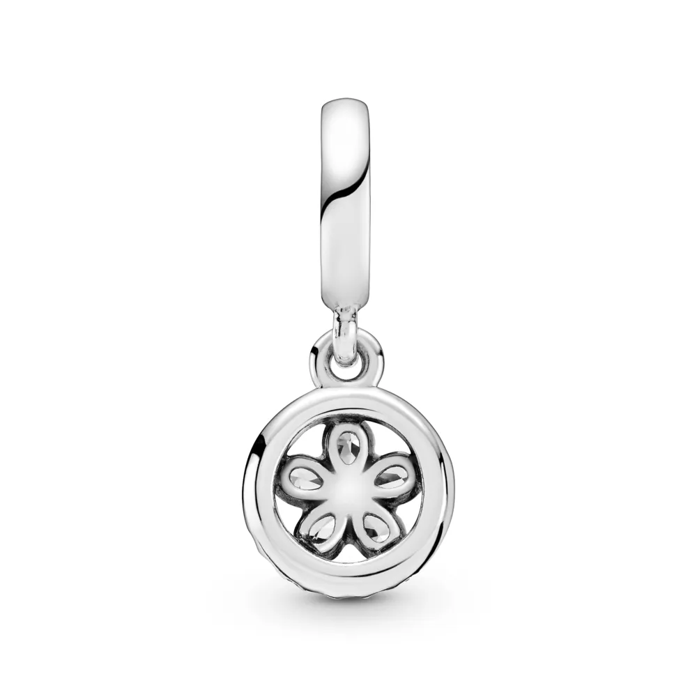 Sparkling Snowflake Circle Dangle Charm