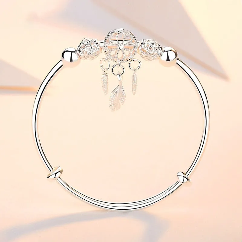 Sterling Silver Dreamcatcher Charm Bracelet