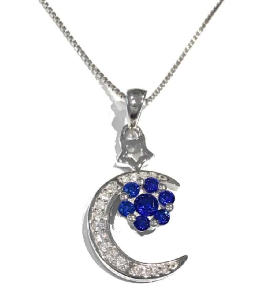 Sterling Silver Moon Crescent Necklace, Dainty Necklace for Women, Min