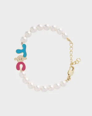 T&C Pearl Bracelet in White