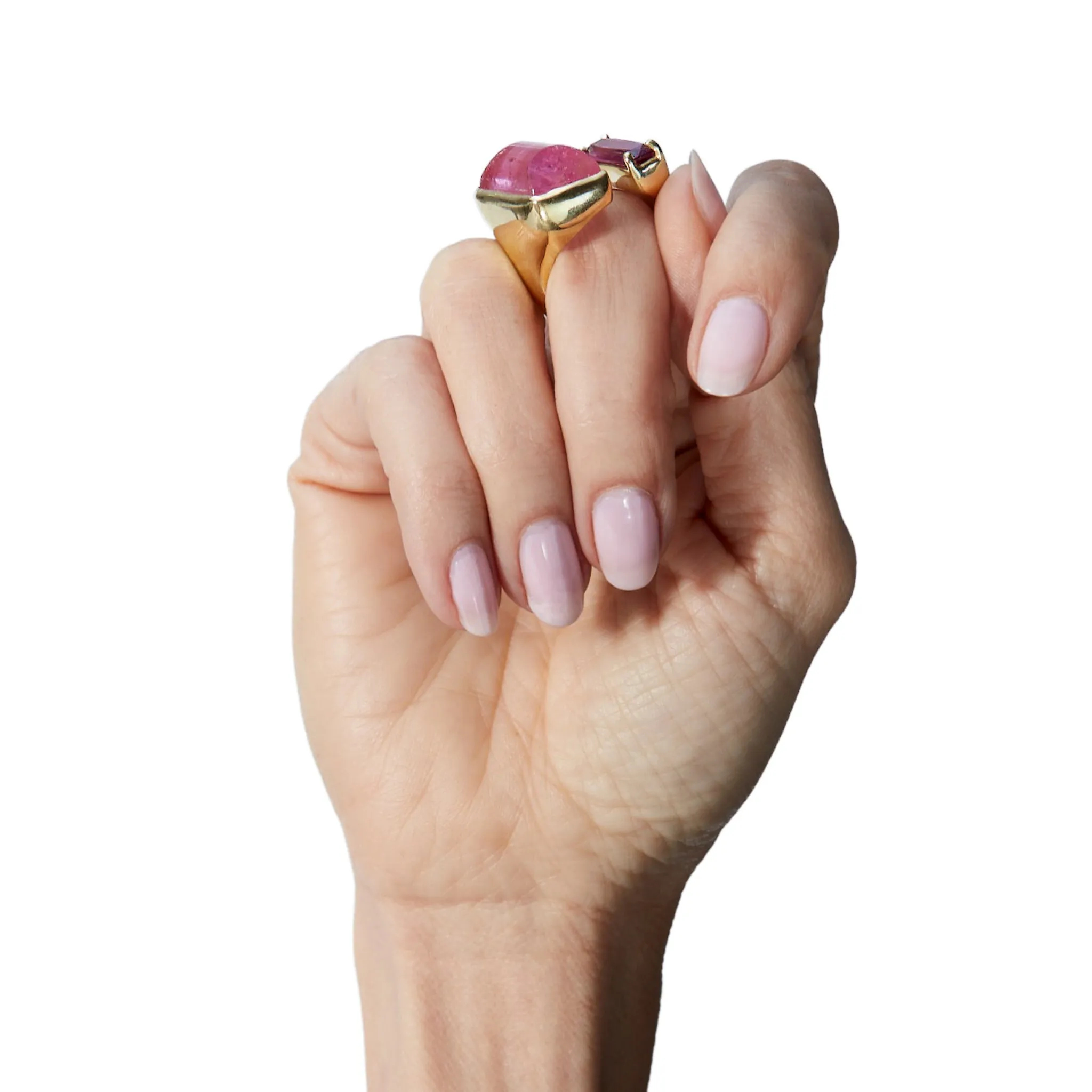 Tandem Ring, Pink Tourmaline