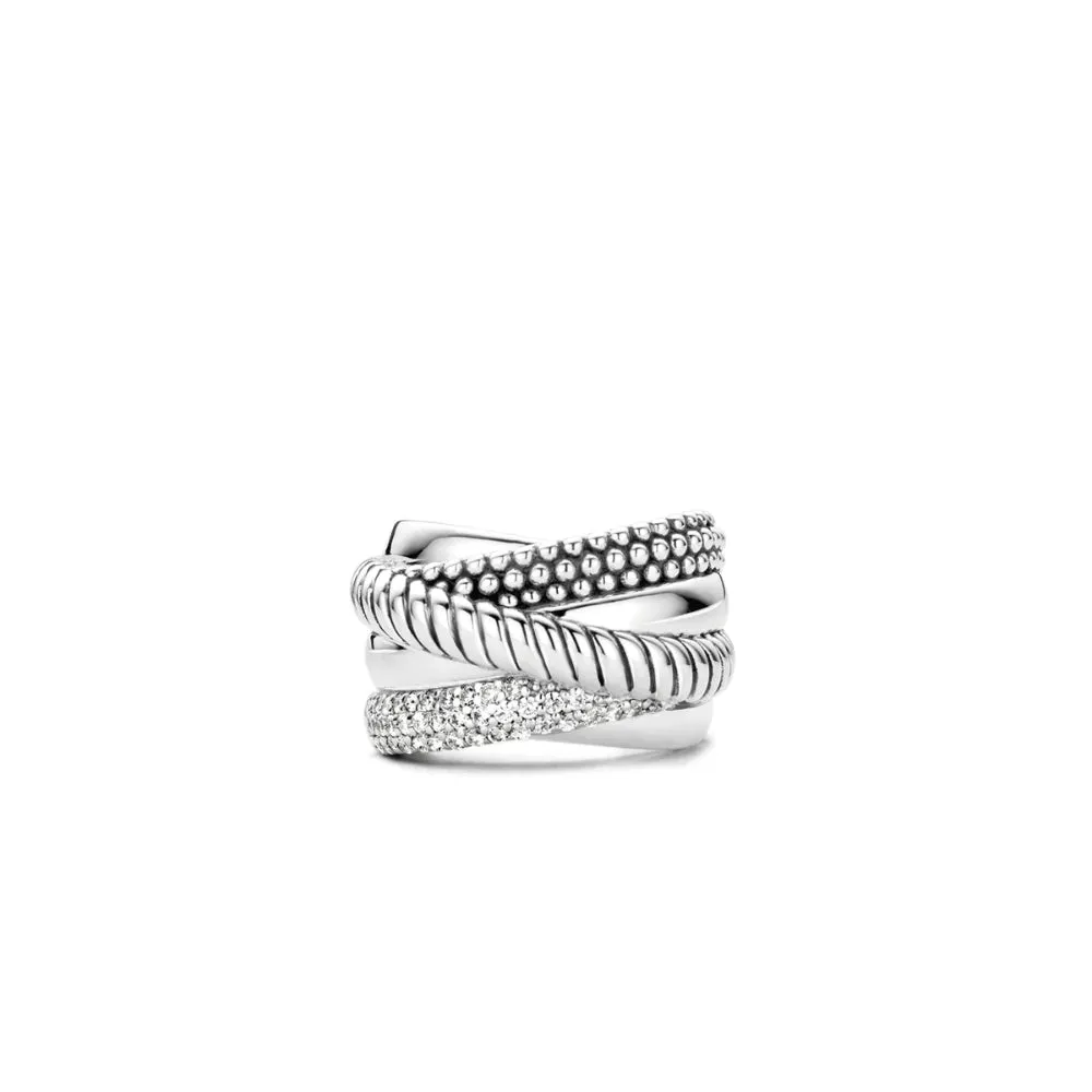 Ti Sento Six Layer Stacked Ring