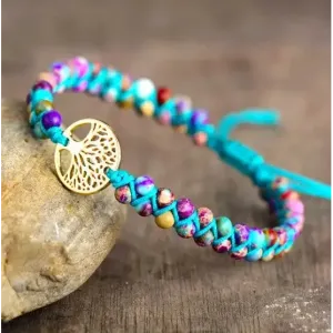 Tree Of Life Imperial Jasper Bracelet – Elegant Bohemian Healing Jewelry