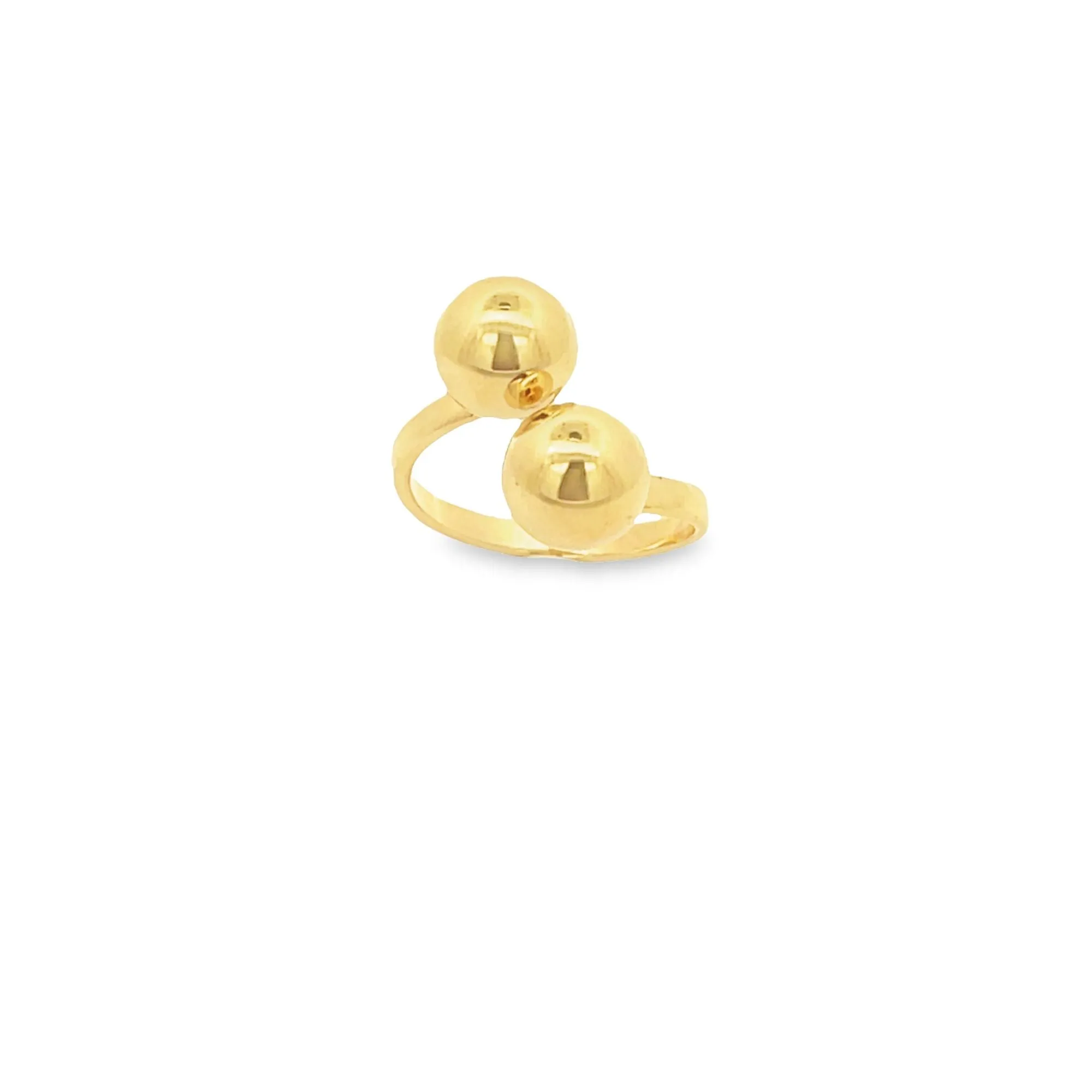 Trendy Adjustable Two Beads Open Ring (D102)