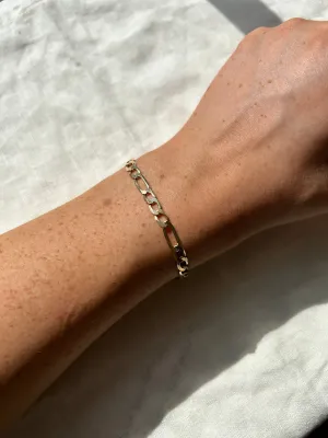 Vintage 9ct Yellow Gold Figaro Bracelet