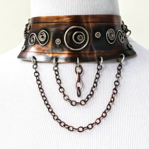 Winter is Coming Again Copper and Silver Choker Necklace