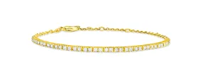 Yellow Gold Diamond Tennis Bracelet